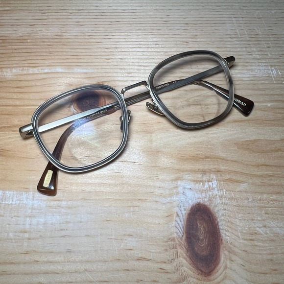 Raen Bowman 49-19-145Eyeglasses Brushed Sunshine Gold Metal Square EUC Frames